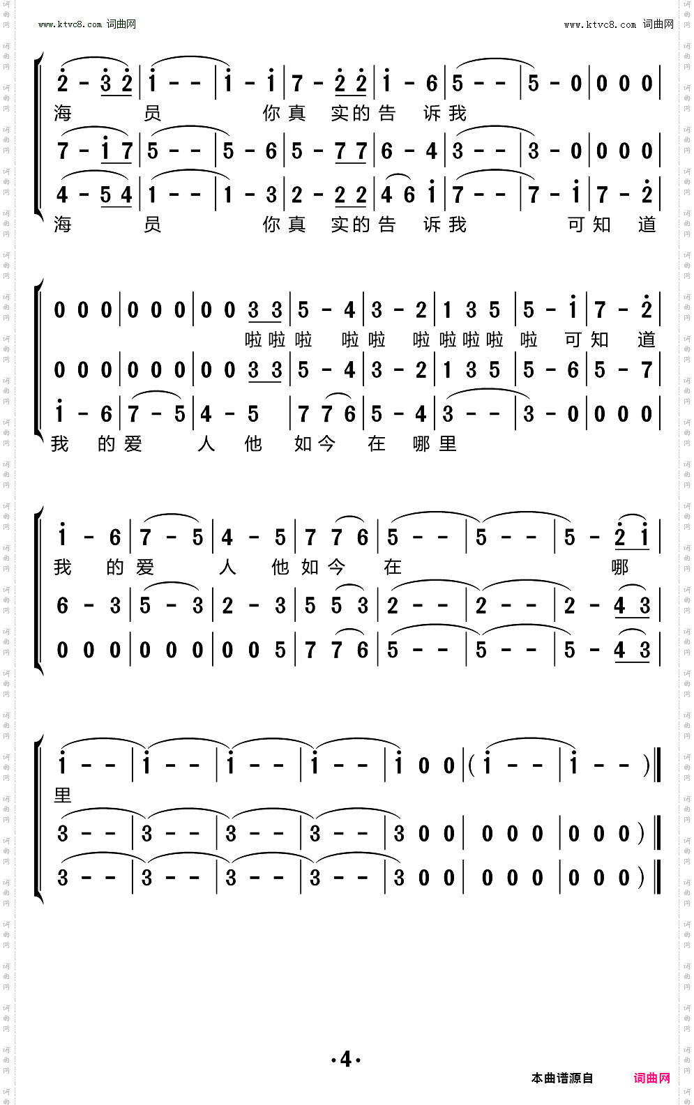 深深的海洋_南斯拉夫民歌