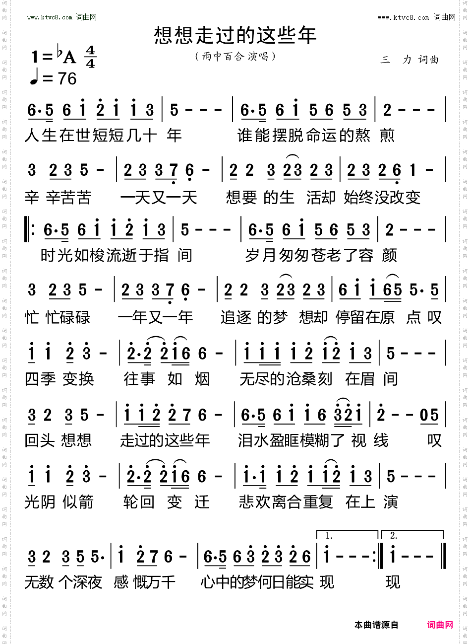 想想走过的这些年