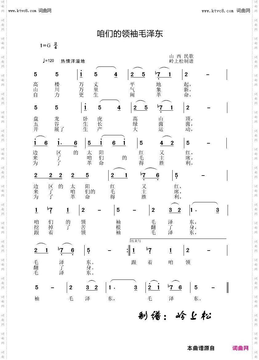 咱们的领袖毛泽东
