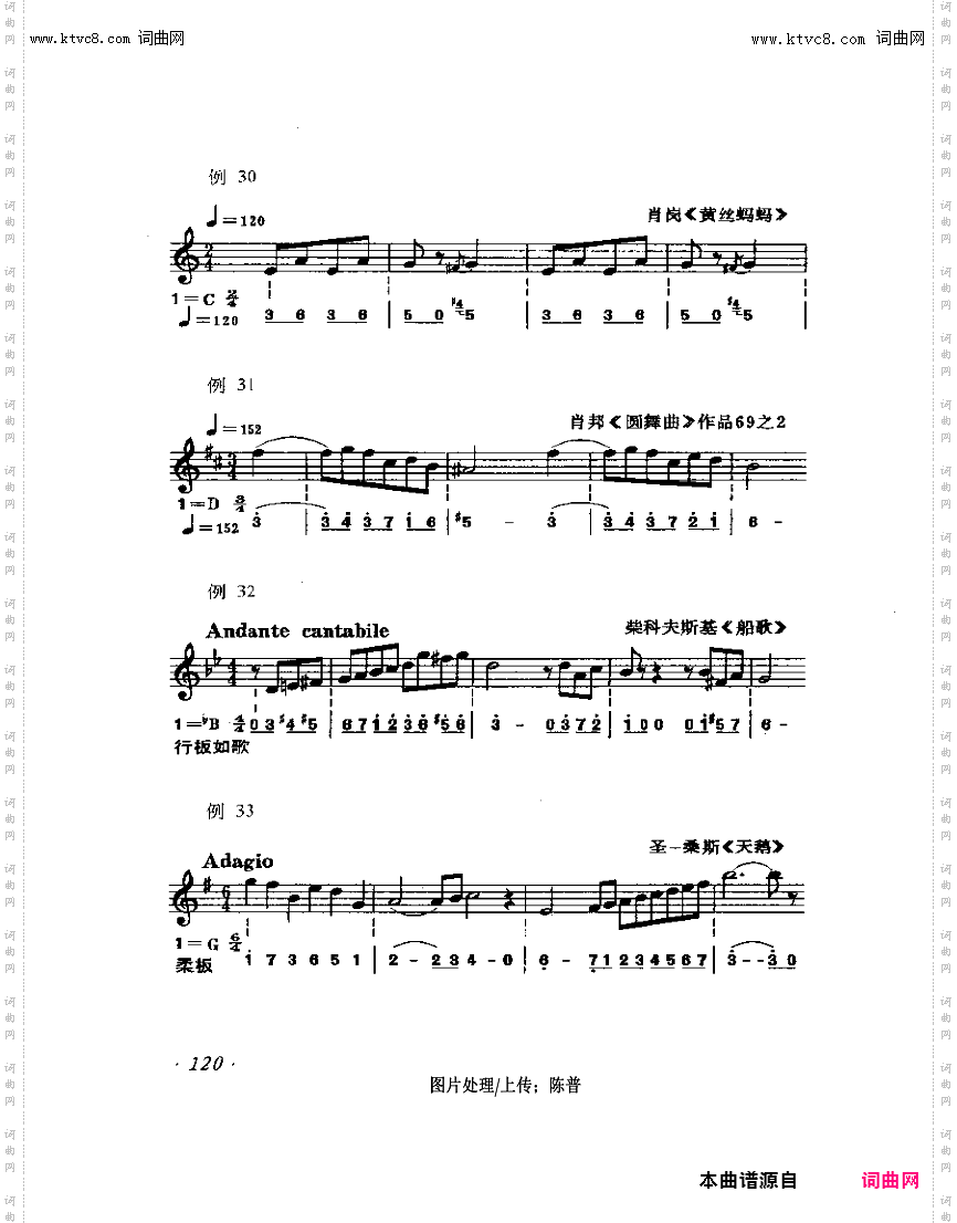 其他曲谱_简谱与五线谱对译辅导99-139页第120页