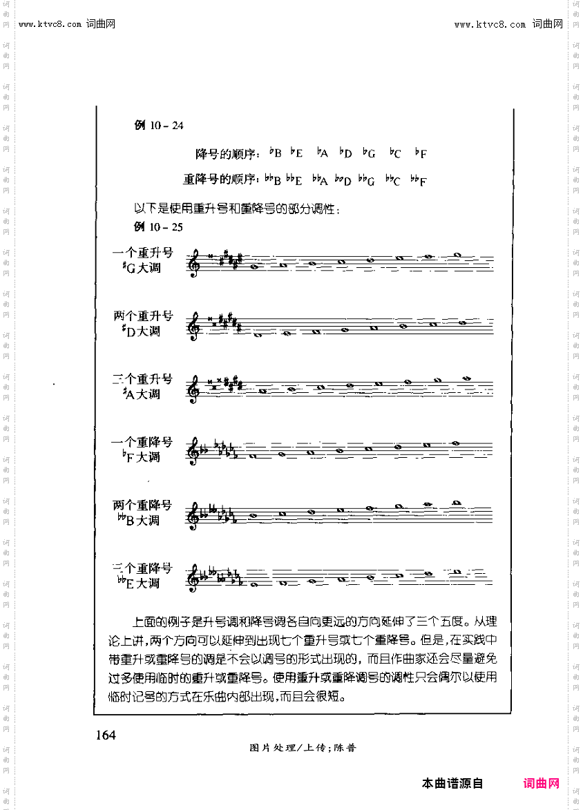 其他曲谱_第十章调，调式与音阶第四节五度循环164页