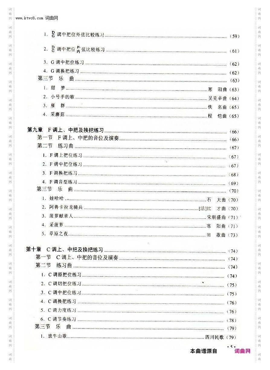 其他曲谱_二胡基础教程/目录