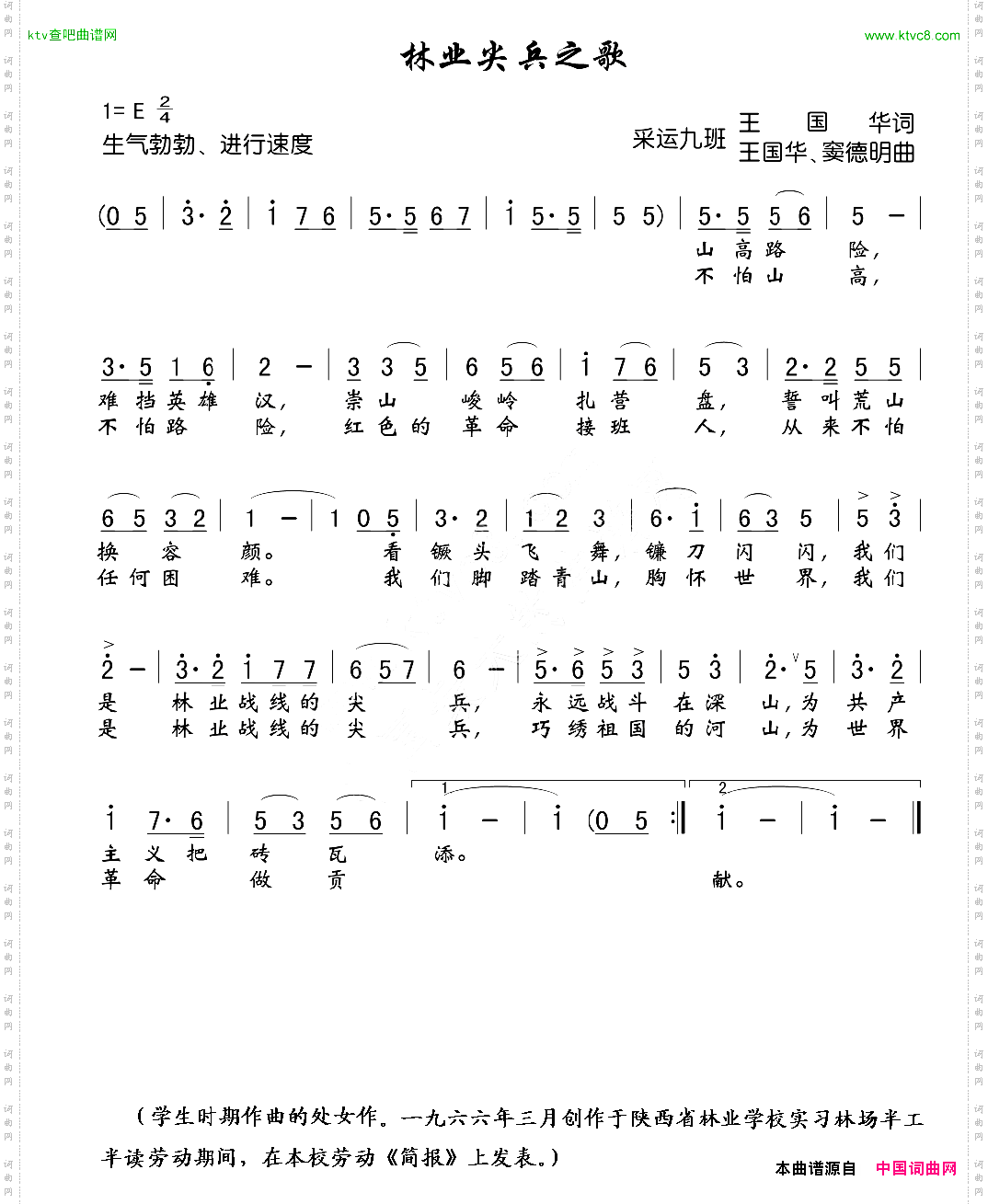 林业尖兵之歌