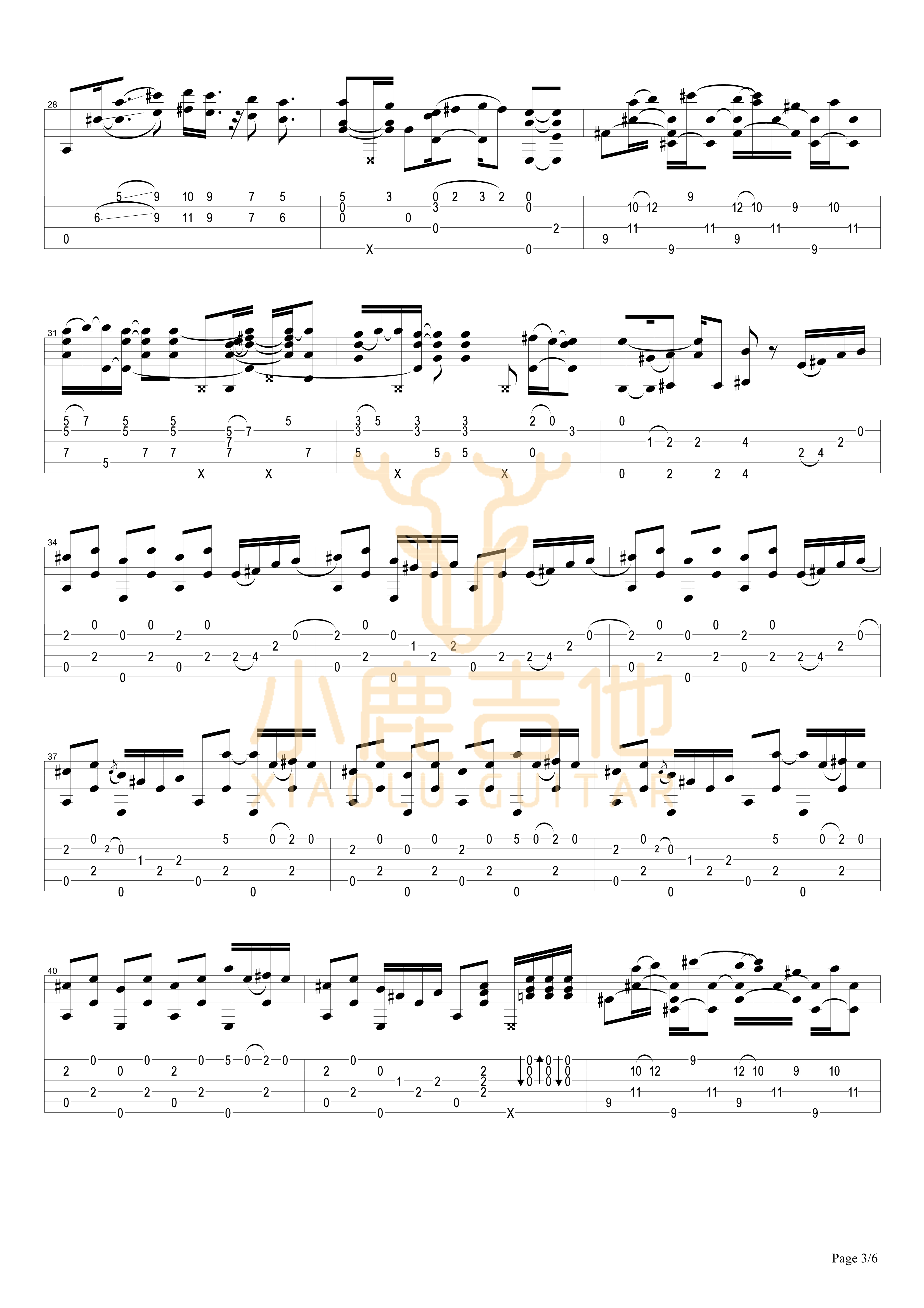 Tommy_Emmanuel_-_Chets_Ramble拇指弹拨吉他六线谱_小鹿吉他制谱