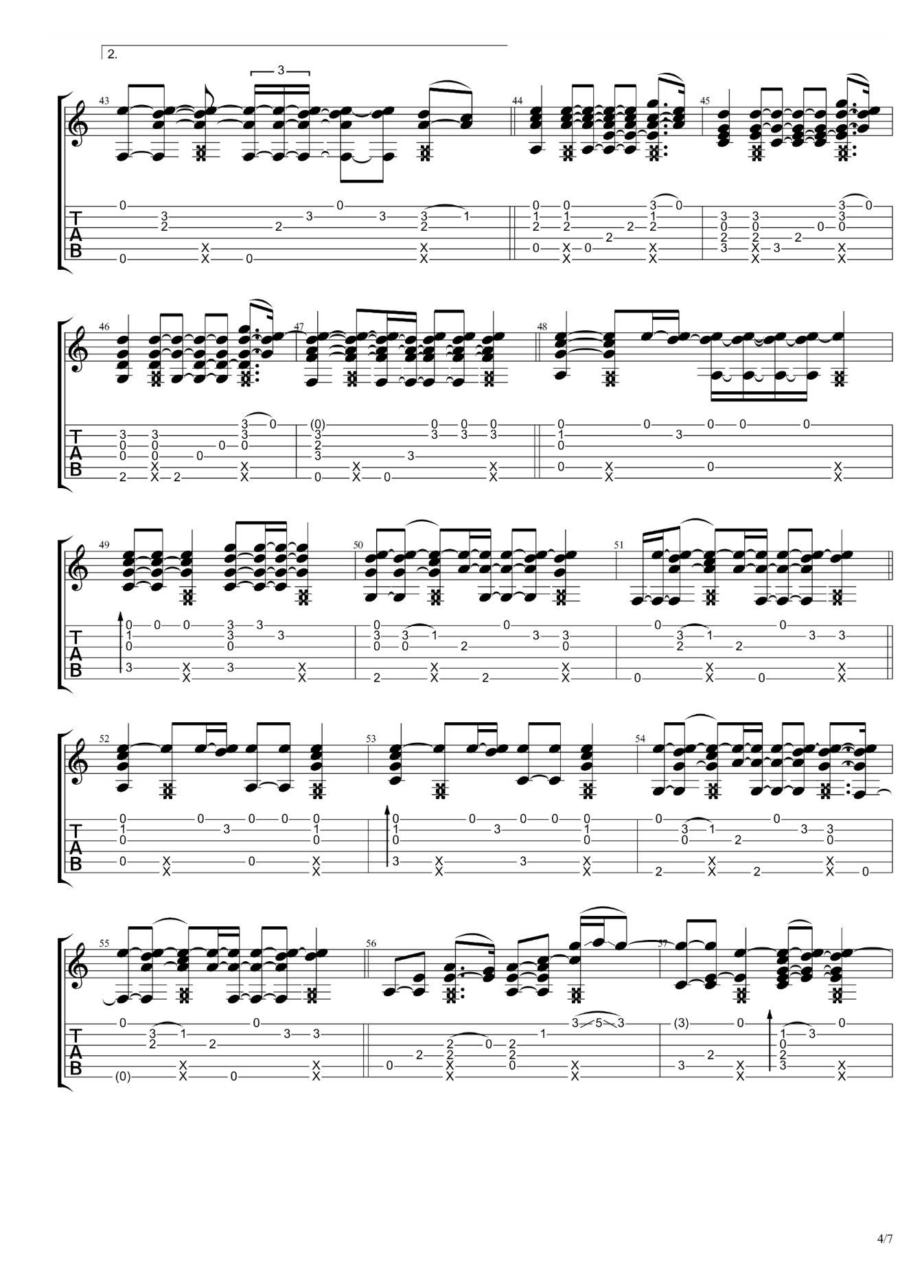 James_Bartholomew_Counting_Stars独奏谱_F调六线谱超清版
