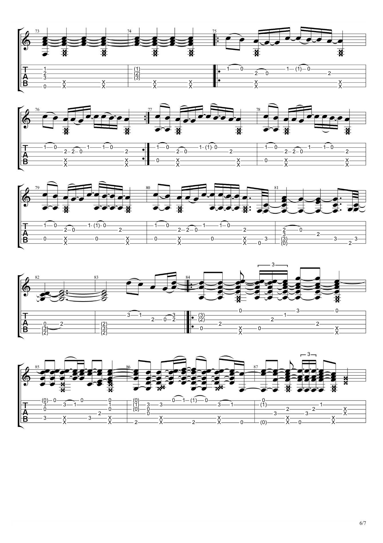 James_Bartholomew_Counting_Stars独奏谱_F调六线谱超清版