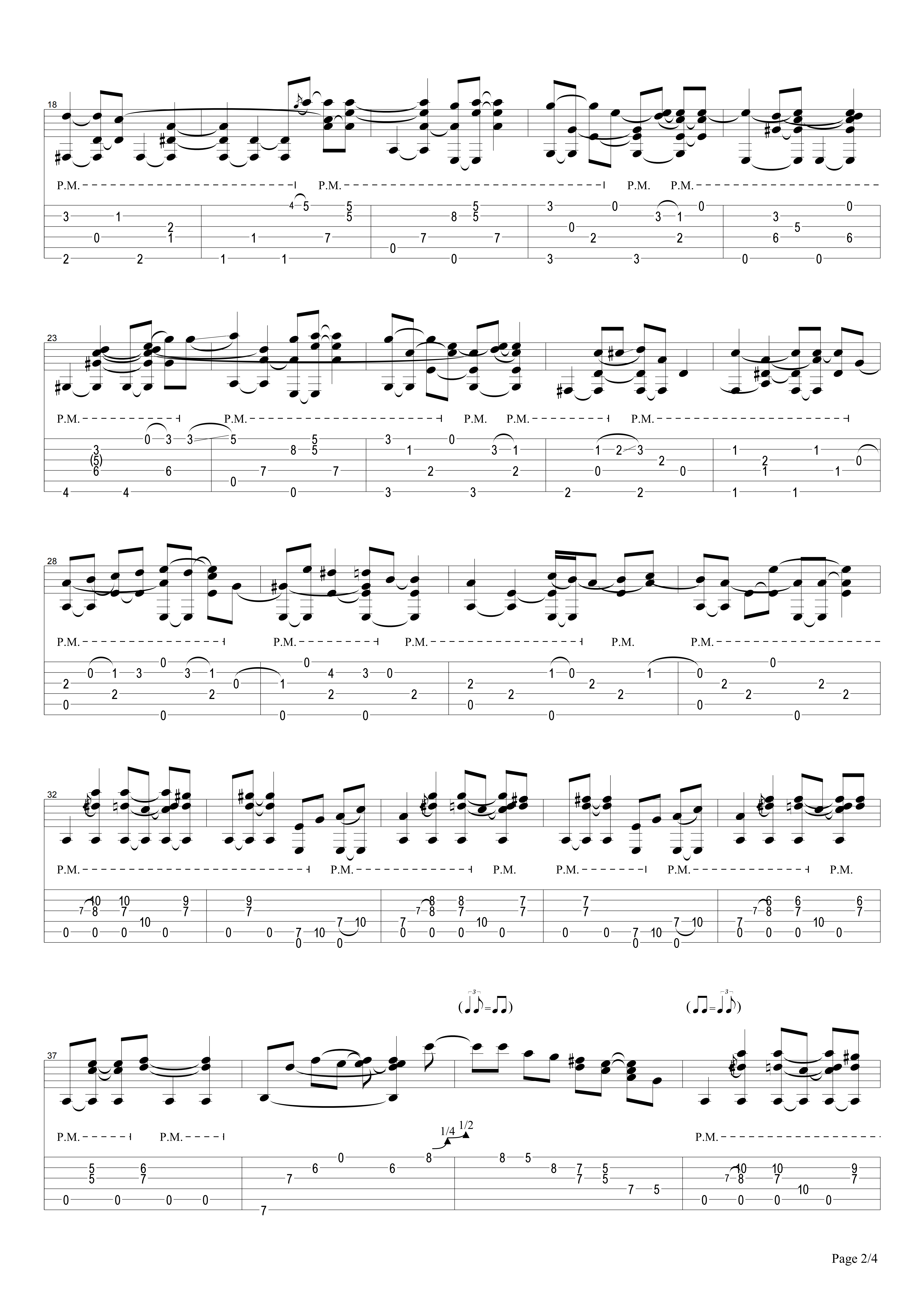 Tommy_Emmanuel-House_Of_The_Rising_Sun-fragment拇指弹拨吉他六线谱-小鹿吉他编谱