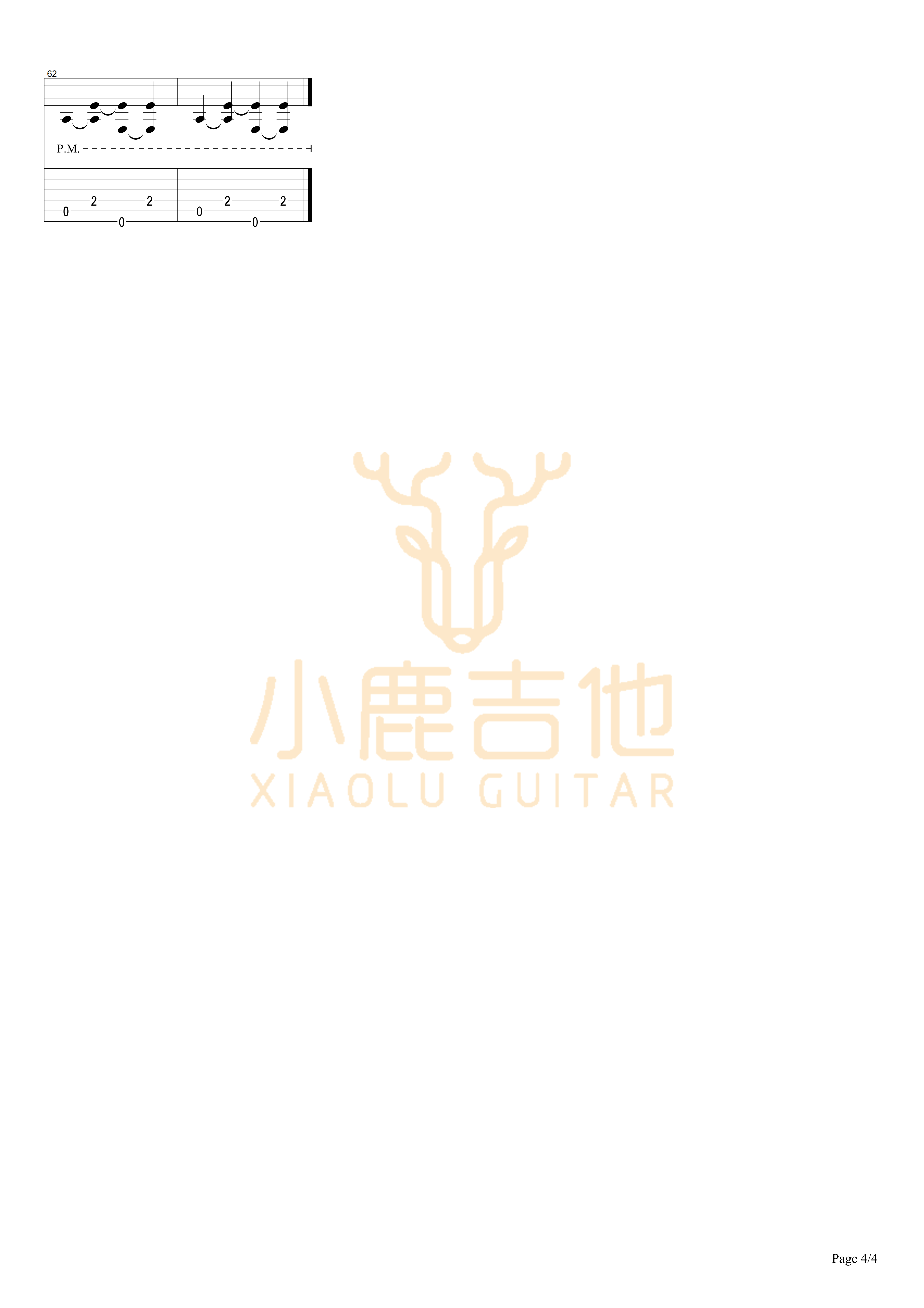 Tommy_Emmanuel-House_Of_The_Rising_Sun-fragment拇指弹拨吉他六线谱-小鹿吉他编谱