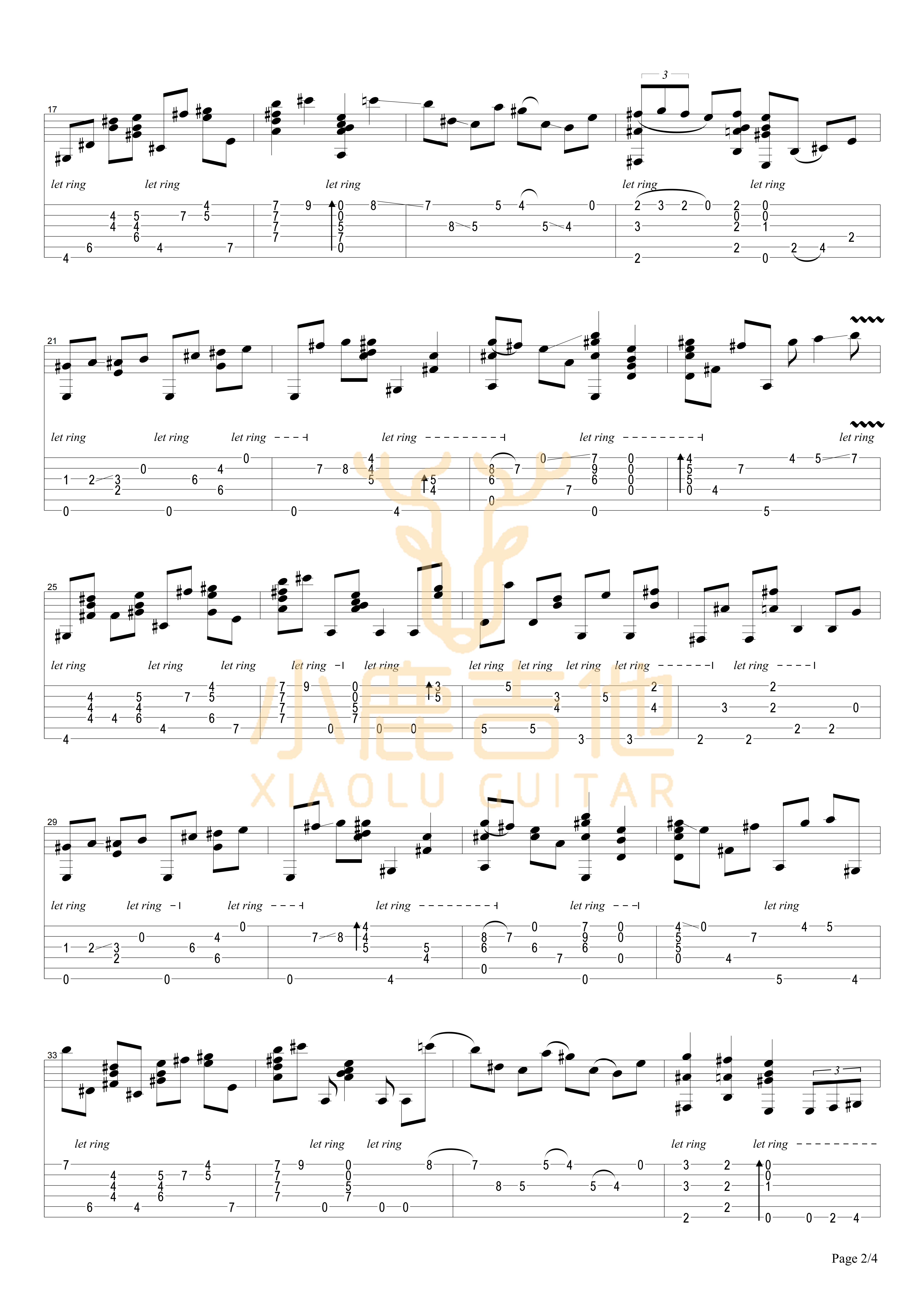 Ol_Brother_Hubbard-Tommy_Emmanuel拇指弹拨吉他六线谱(小鹿吉他)