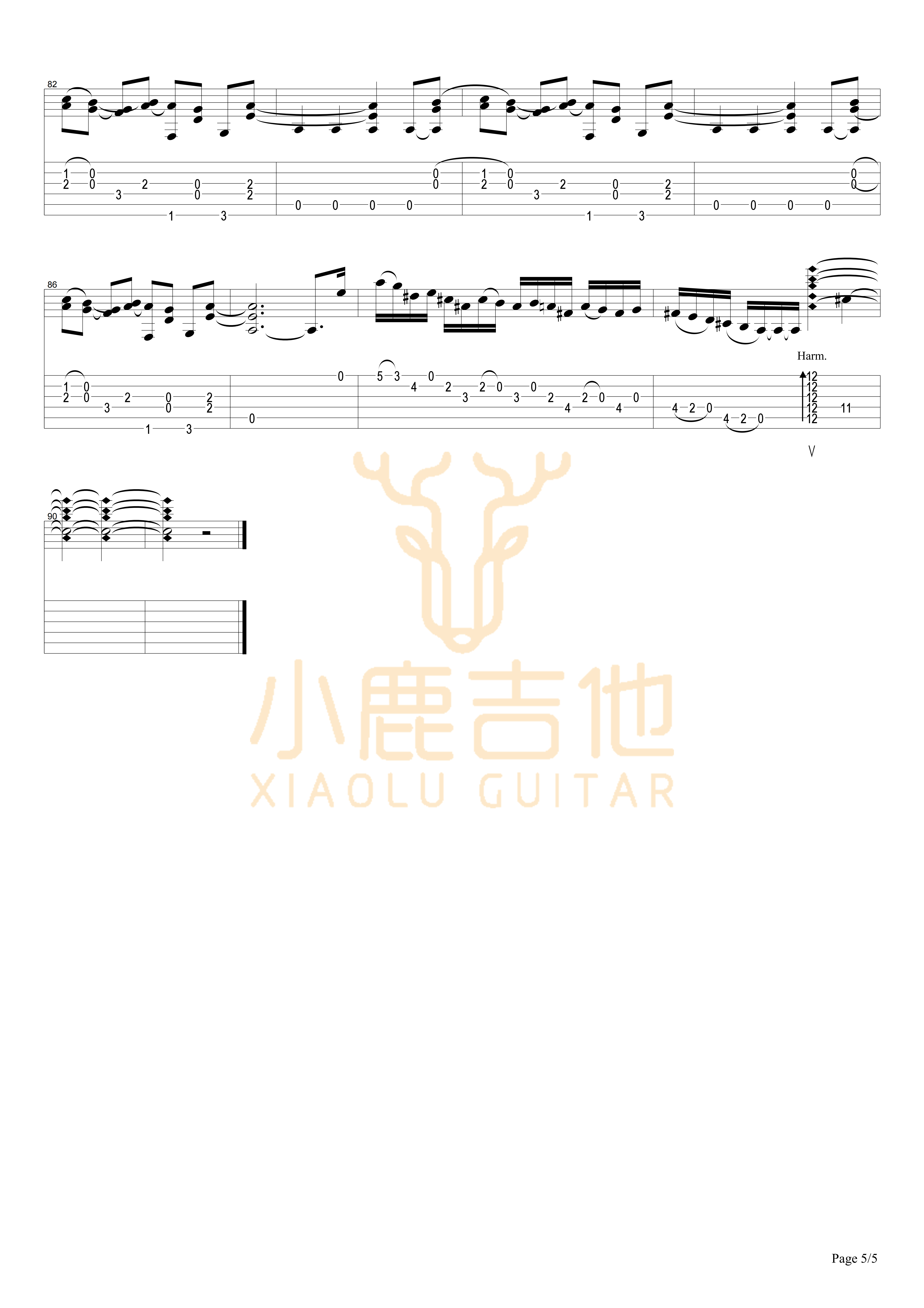 Old_Town-Tommy_Emmanuel拇指弹拨吉他六线谱