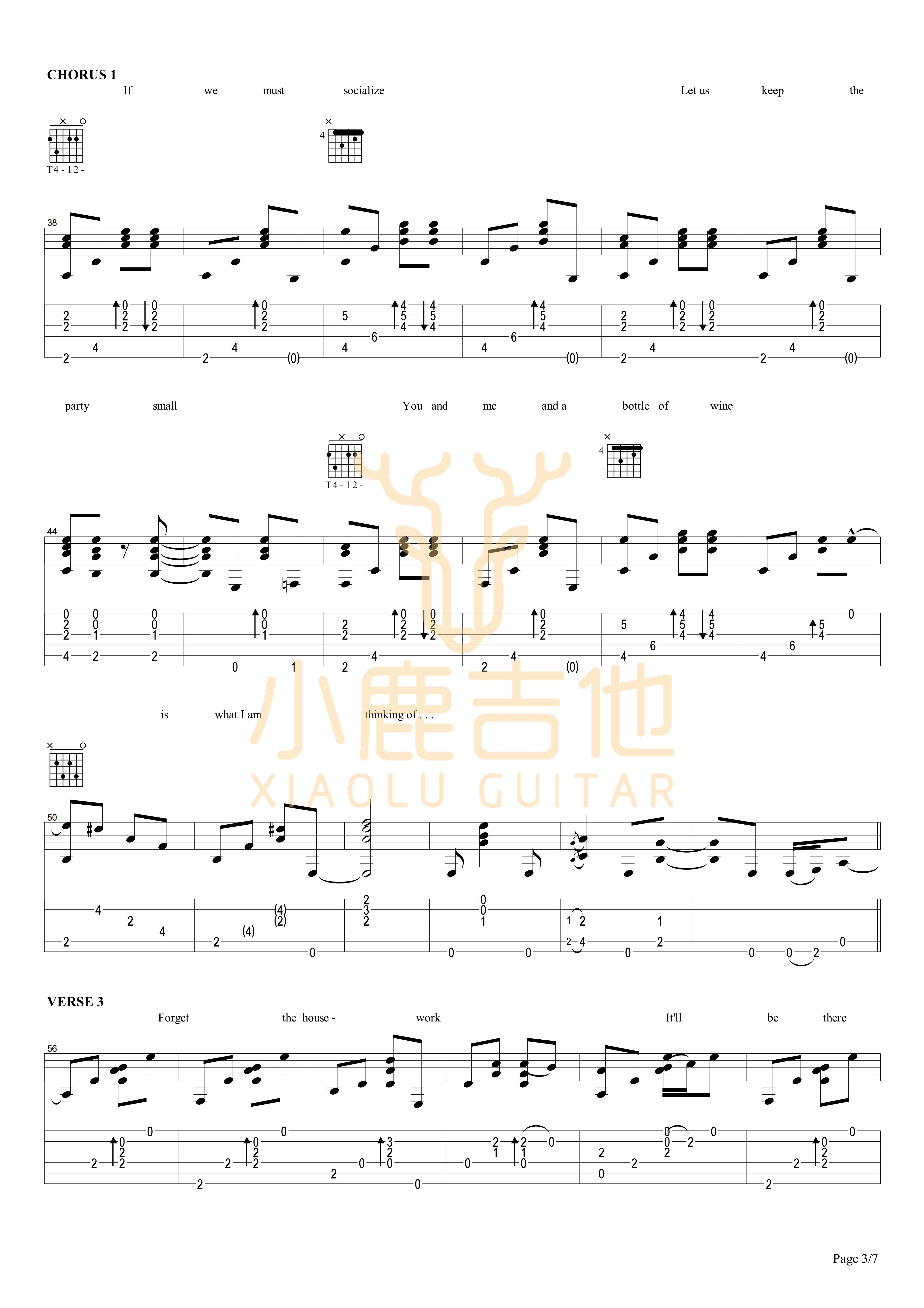 Together_Alone-Tommy_Emmanuel拇指弹拨吉他六线谱