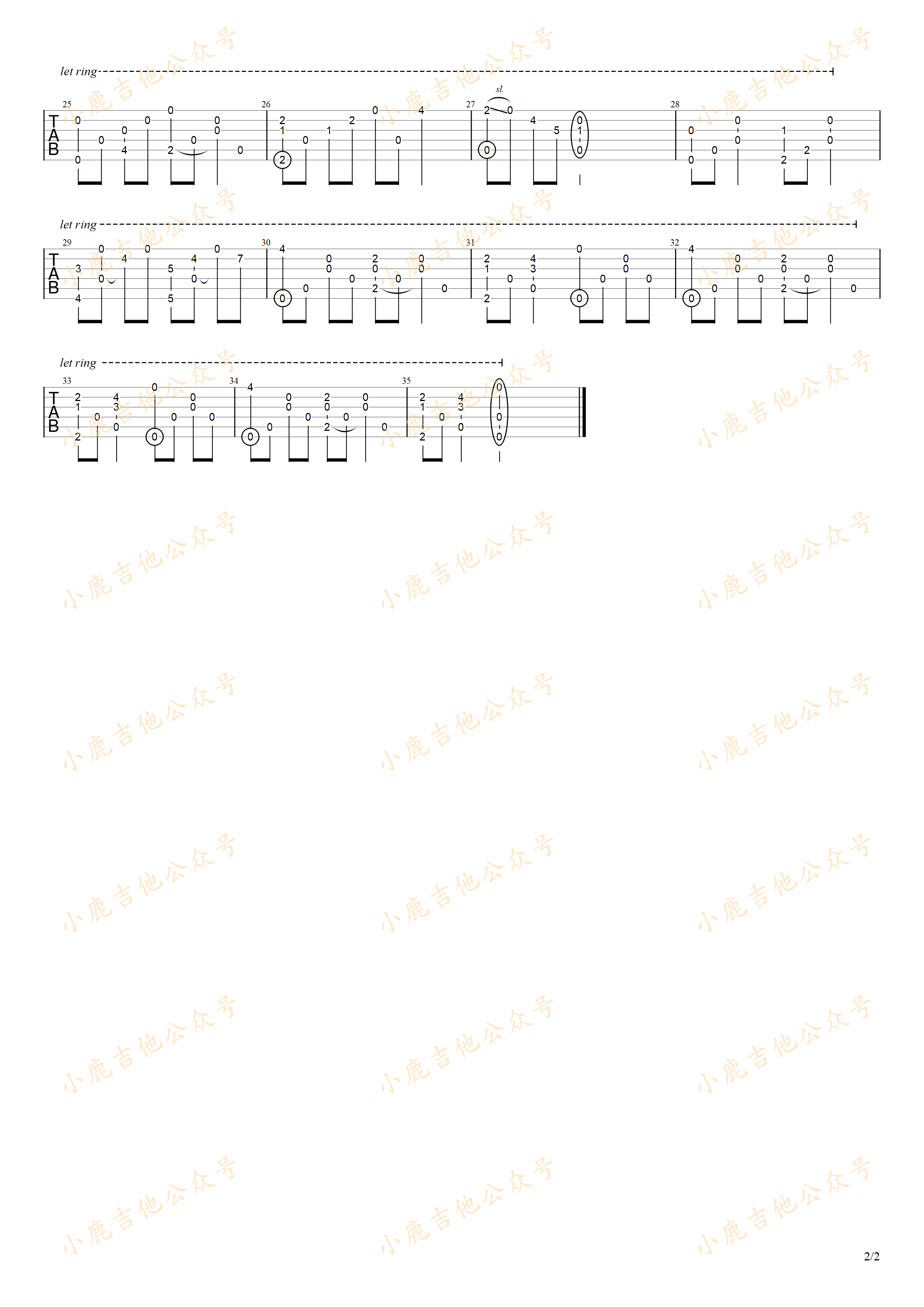 春、来る(春天、来了)-岸部真明_拇指弹拨吉他六线谱