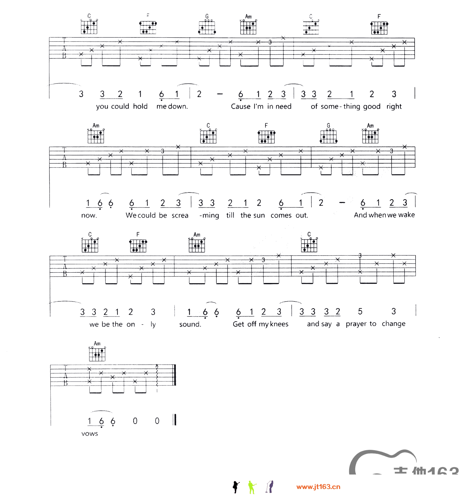 Vertical_Vibe_hand_clap吉他六线谱E调_吉他163弹唱伴奏六线谱