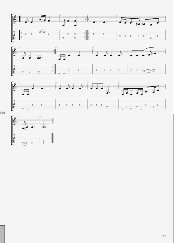 古典名曲_酒狂吉他六线谱原调_弹唱伴奏六线谱