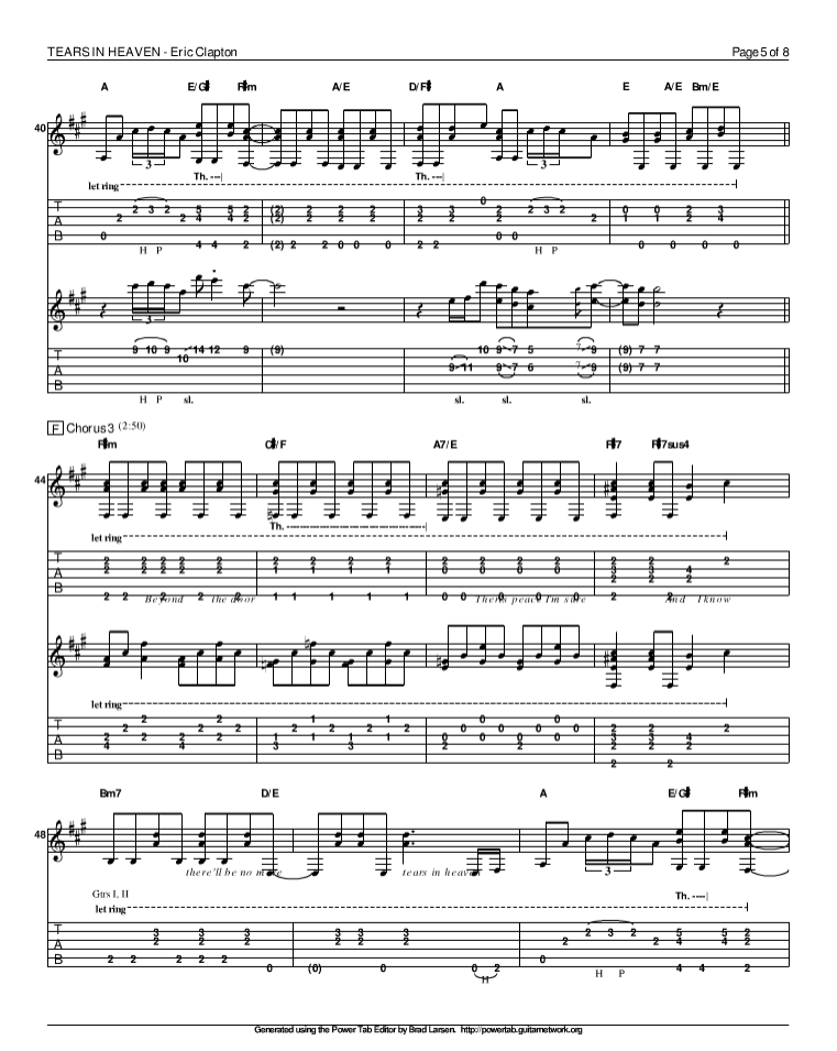 Eric_Clapton_泪洒天堂独奏谱_原调六线谱精选版