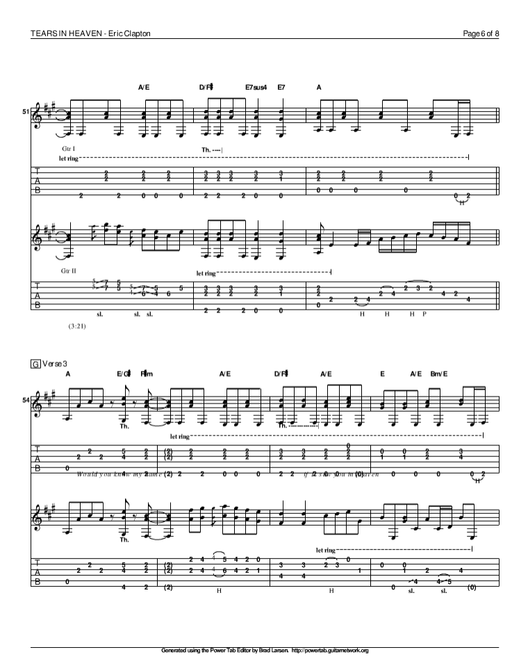 Eric_Clapton_泪洒天堂独奏谱_原调六线谱精选版