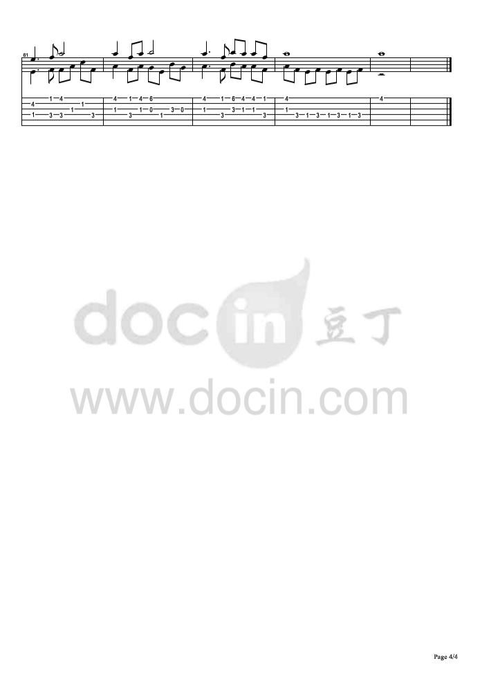 麦振鸿_莫失莫忘独奏谱_原调六线谱_豆丁网编配