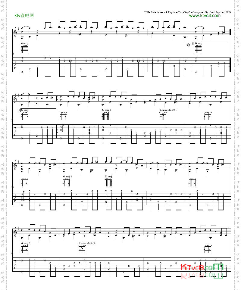 表演者_精心制作吉他谱 六线谱