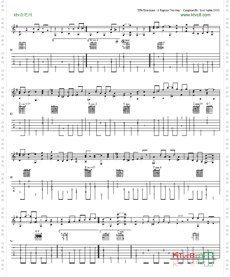 表演者_精心制作吉他谱 六线谱