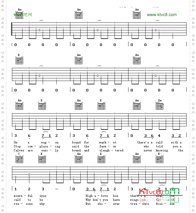 DonnaDonna吉他谱GTP六线谱-