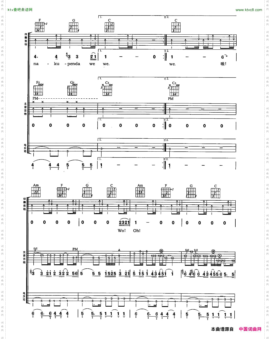 AmaniBEYOND乐队金曲吉他组合弹唱