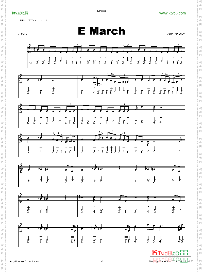 emarch口琴谱