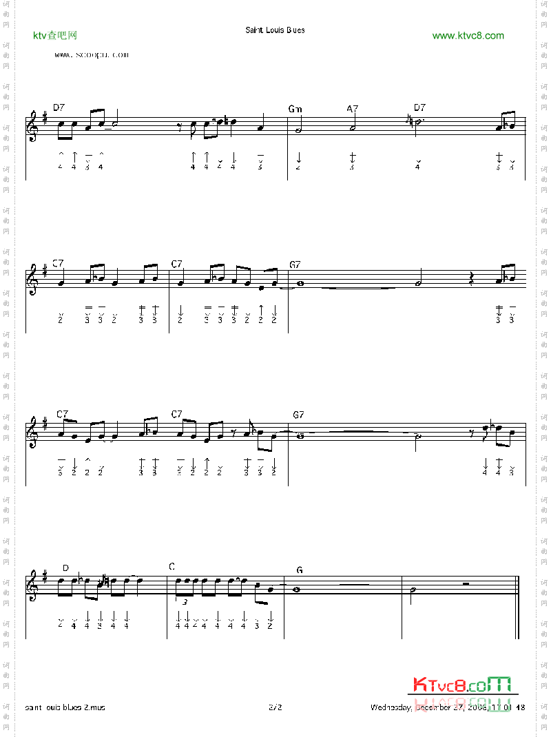 saintlouisblues口琴谱