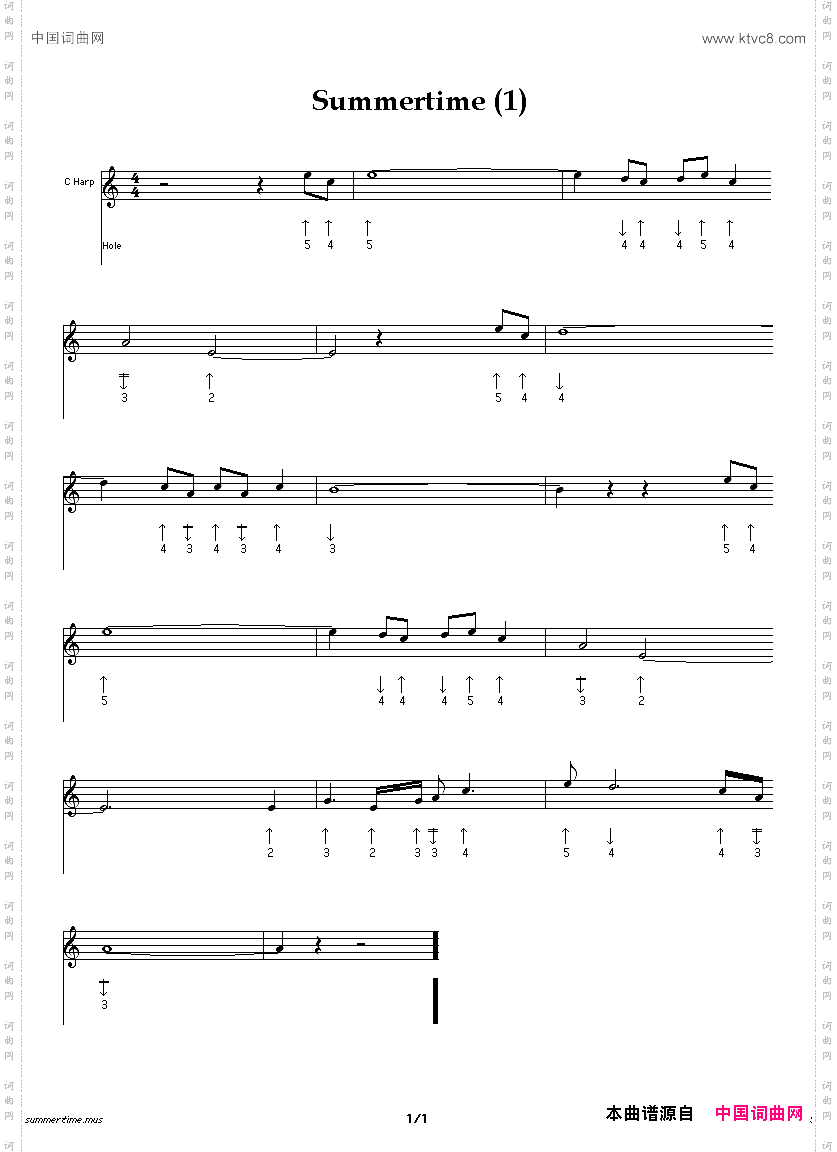 Summertime布鲁斯
