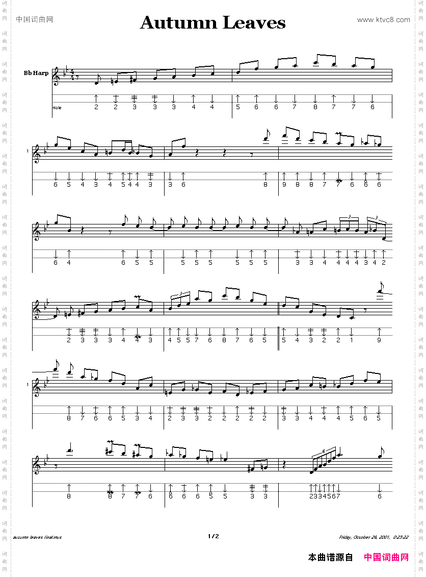 AutumnLeaves秋叶布鲁斯