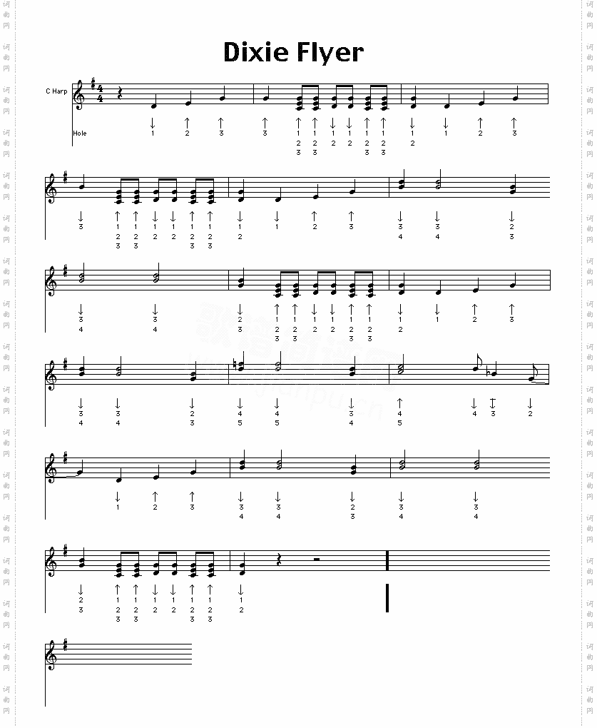 dixieflyer-1口琴谱