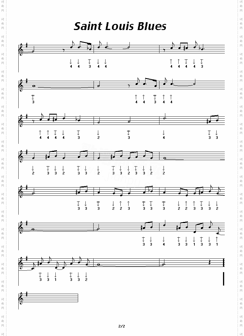 saintlouisblues口琴谱