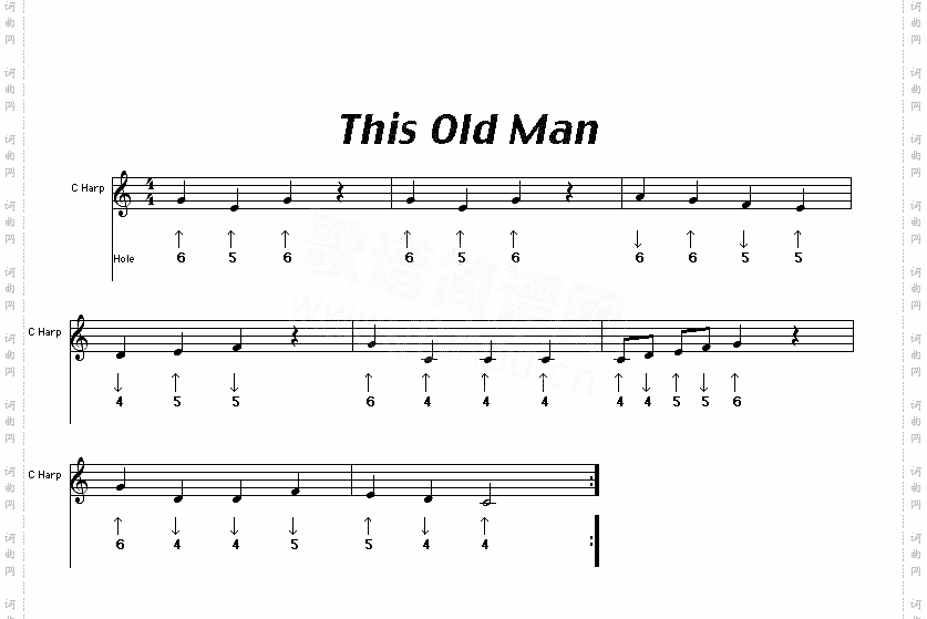 thisoldman口琴谱