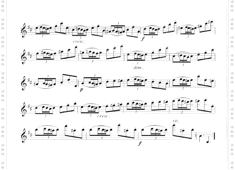 罗查诺夫单簧管练习曲五俄]