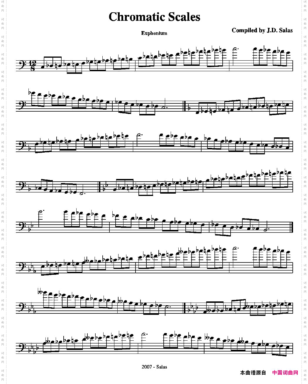 ChromaticScales-Euphonium上低音号练习教材选曲_Chromatic Scales - Euphonium上低音号练习教材选曲