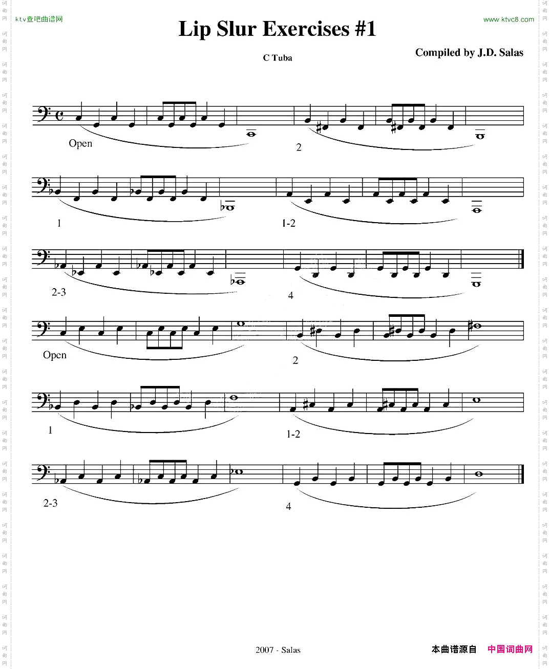 LipSlurExercise-CTuba大号练习教材选曲
