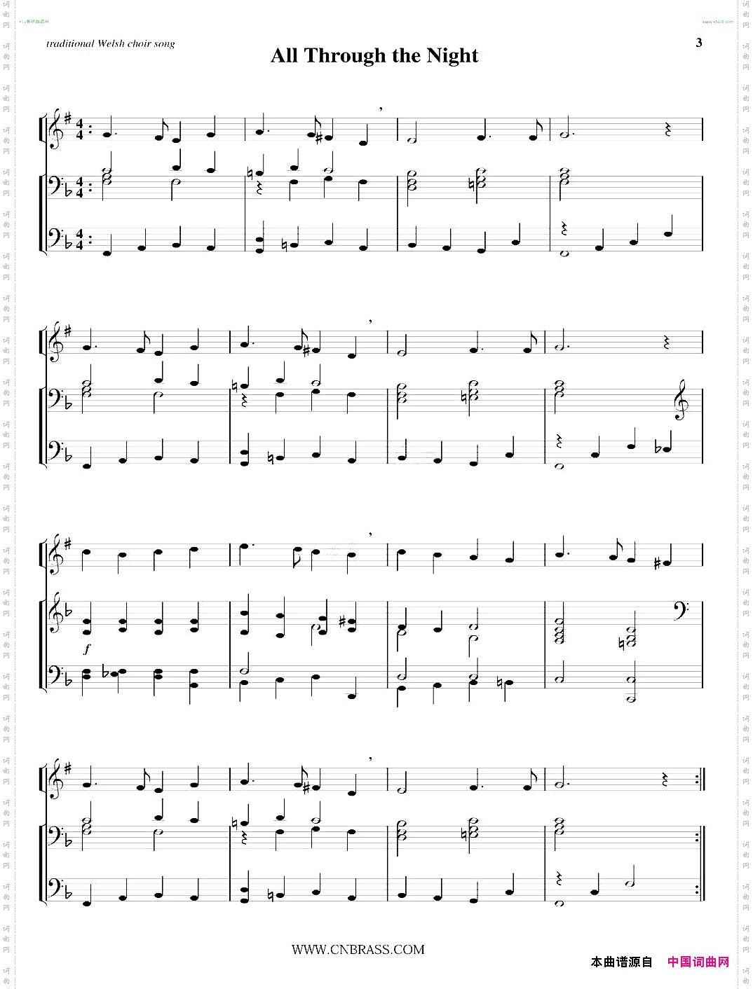AllThroughtheNight小号+钢琴伴奏