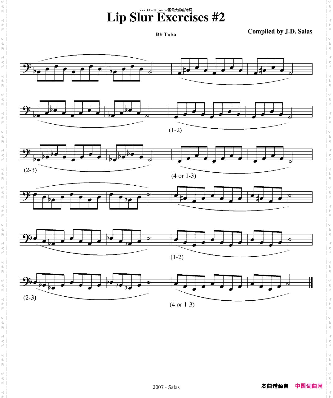 LipSlurExercise-BbTuba大号练习教材选曲