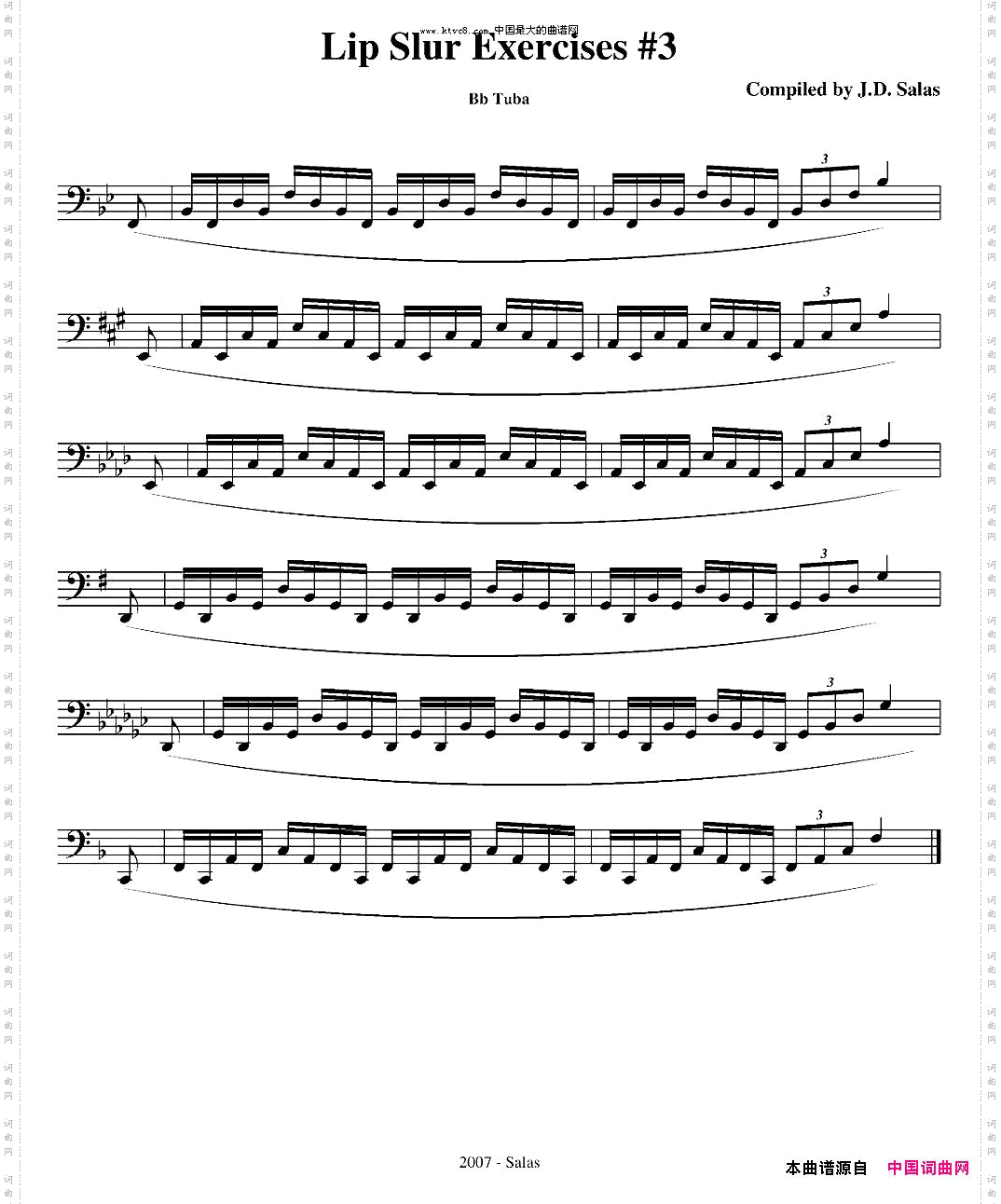 LipSlurExercise-BbTuba大号练习教材选曲