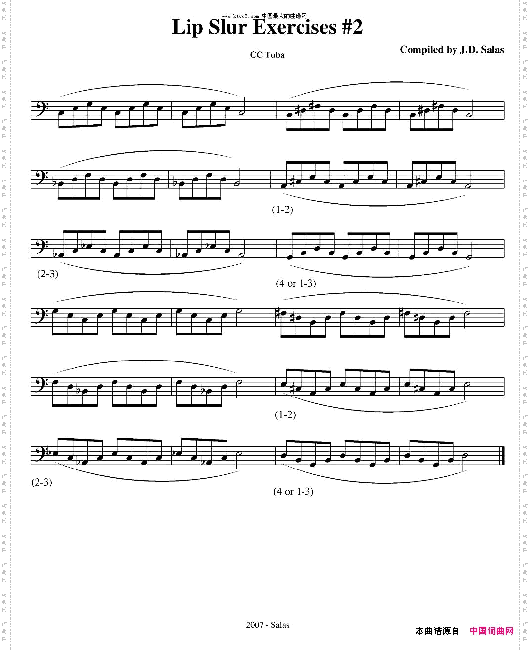 LipSlurExercise-CTuba大号练习教材选曲