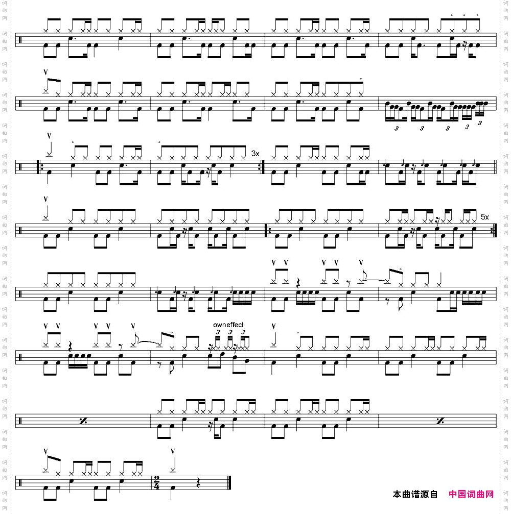 爵士鼓谱:LedZeppelin-Stairwaytoheaven