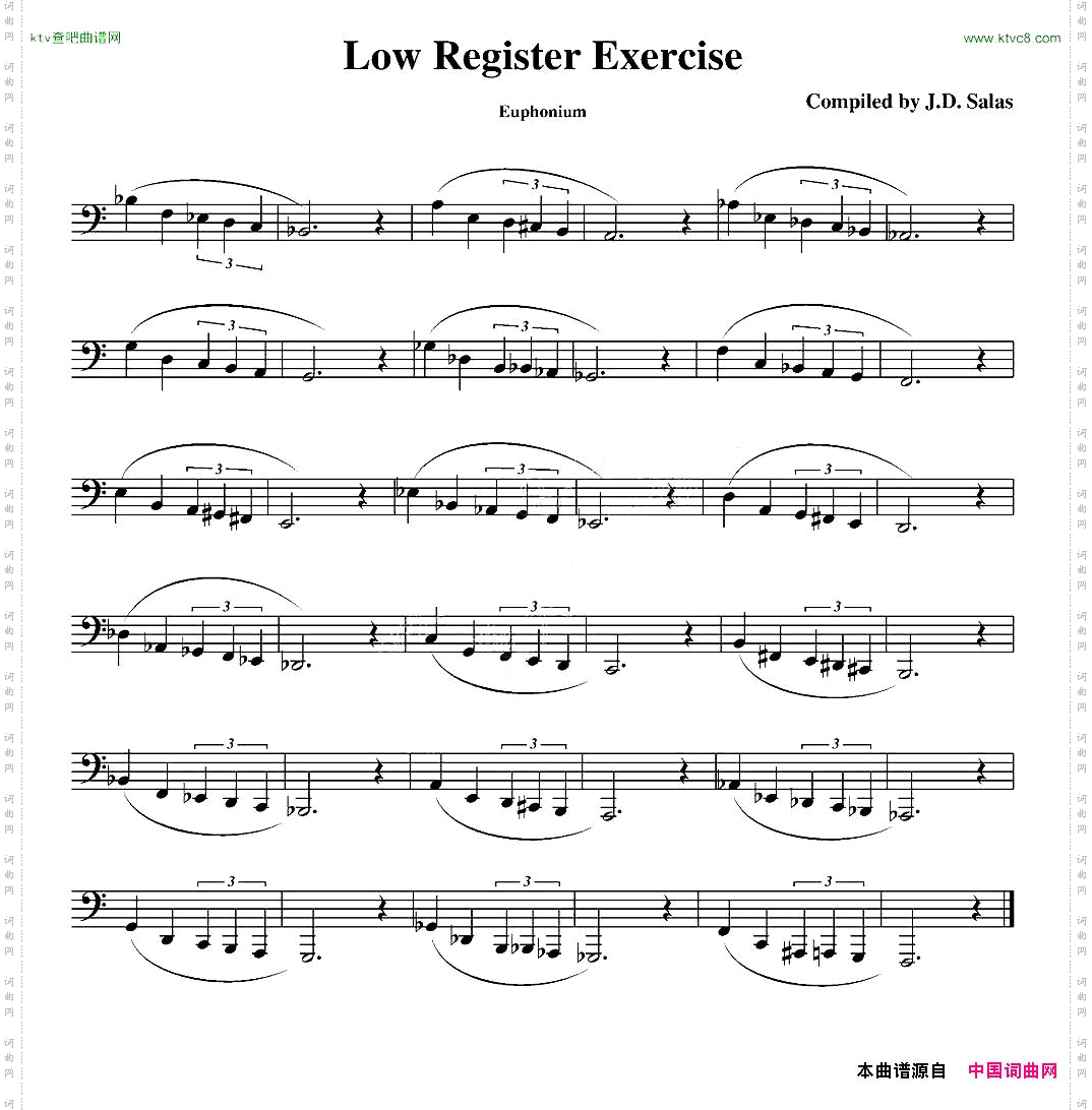 LowRegisterExercise-Euphonium大号练习教材选曲