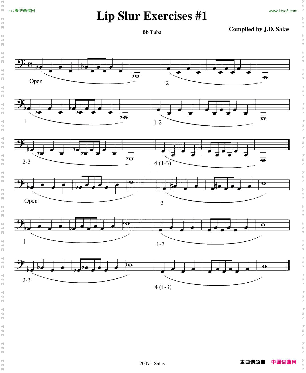 LipSlurExercise-BbTuba大号练习教材选曲