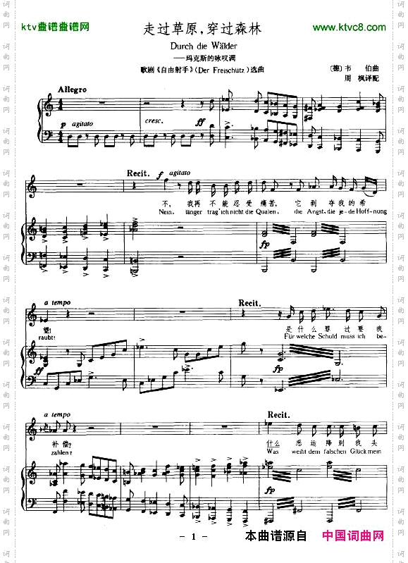 走过草原，穿过森林正谱[德]