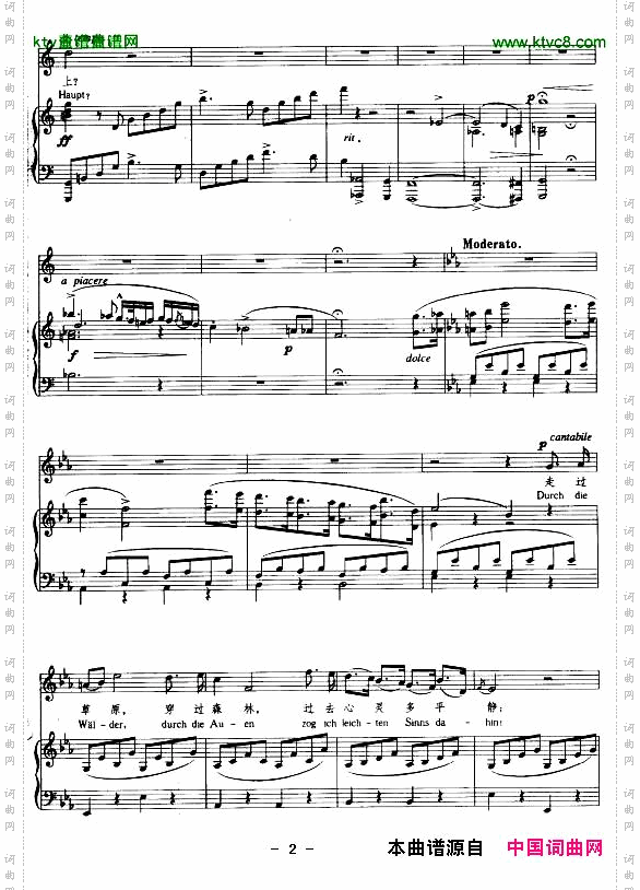 走过草原，穿过森林正谱[德]