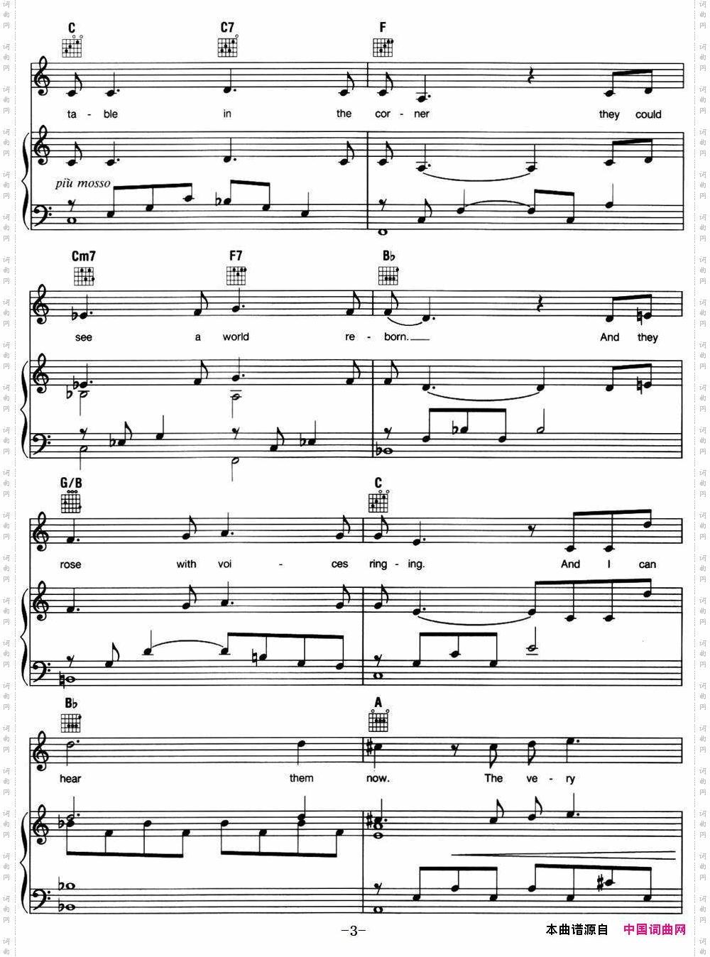 EmptyChairsatEmptyTables_ 音乐剧《悲惨世界》Les Miserables选曲、正谱 