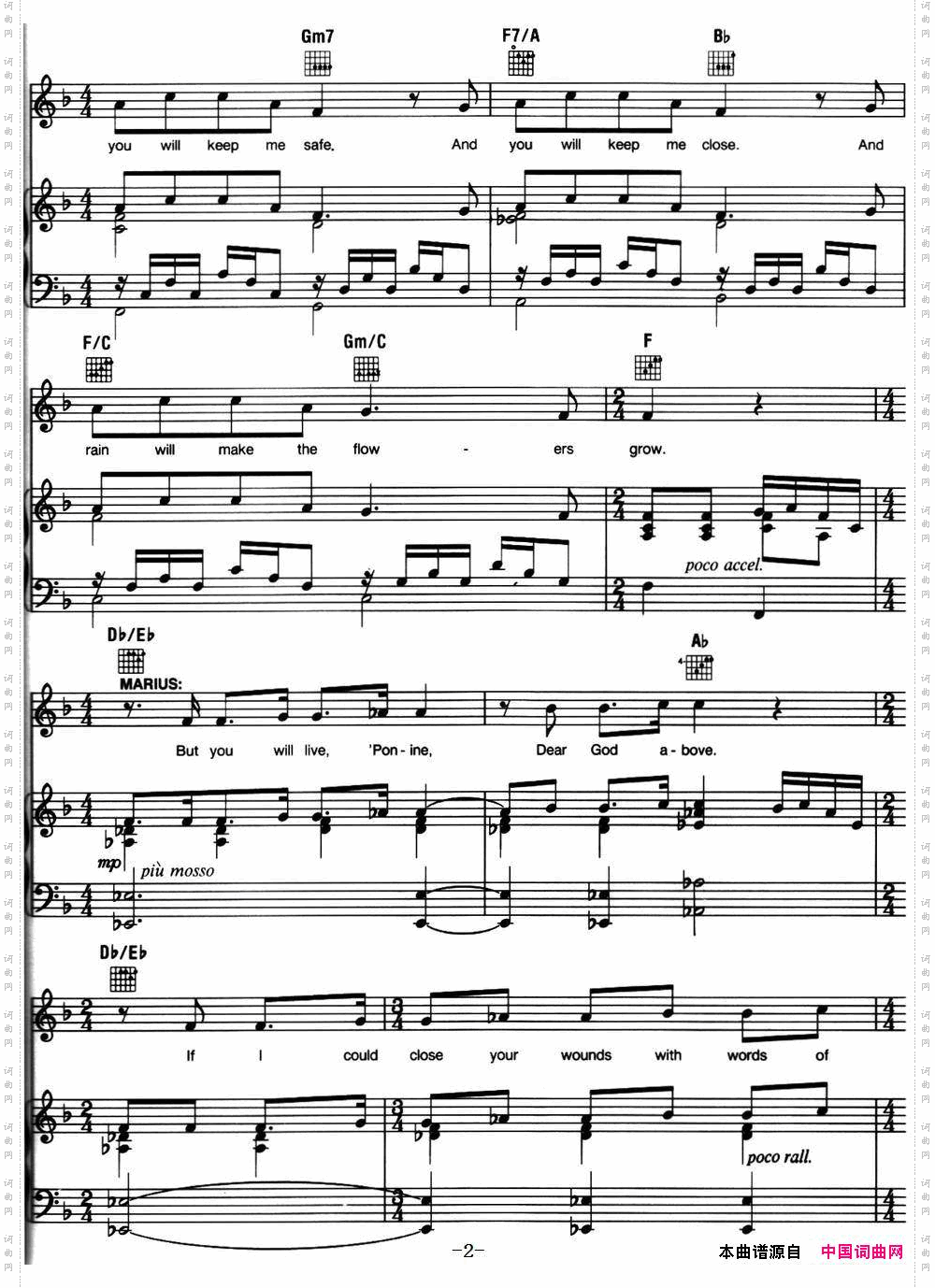 ALittleFallofRain音乐剧《悲惨世界》LesMiserables选曲、正谱_A Little Fall of Rain音乐剧《悲惨世界》Les Miserables选曲、正谱 