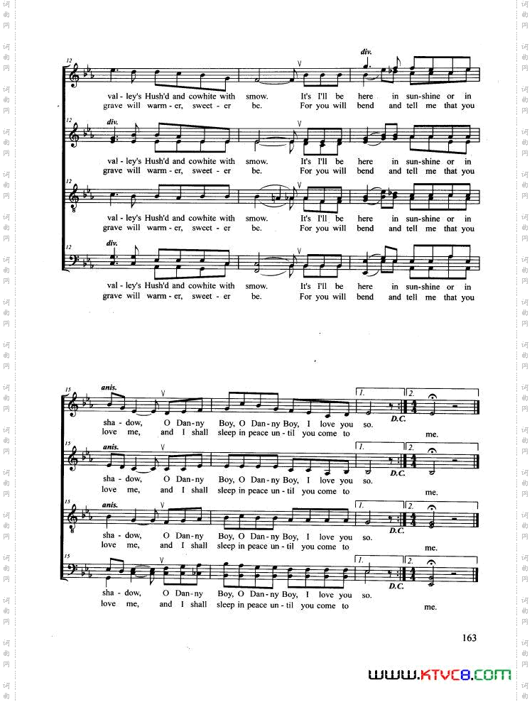DANNYBOY合唱正谱_DANNY BOY合唱 正谱