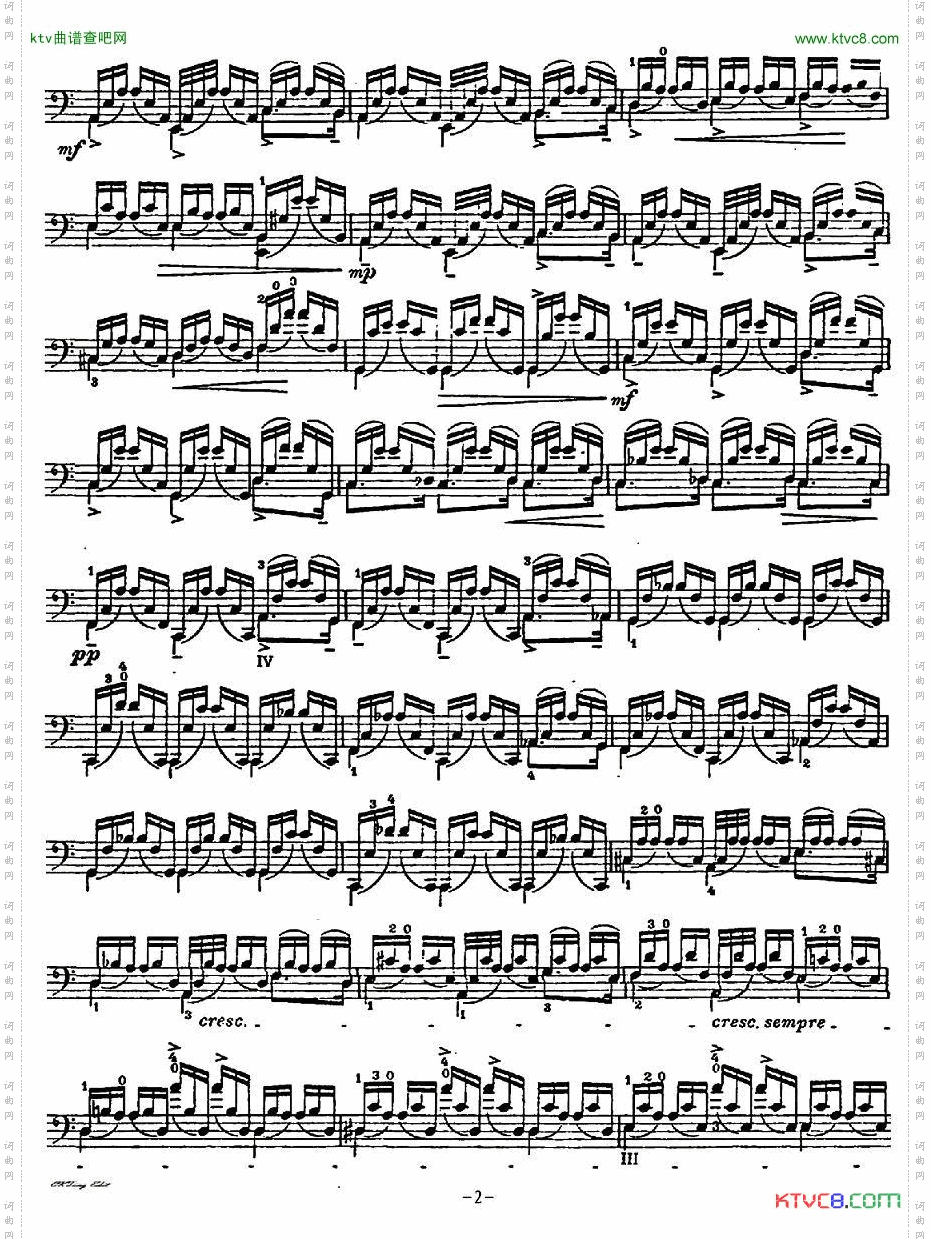 A.Piatti12CapriceOp.25皮阿蒂12首大提琴随想曲第七首