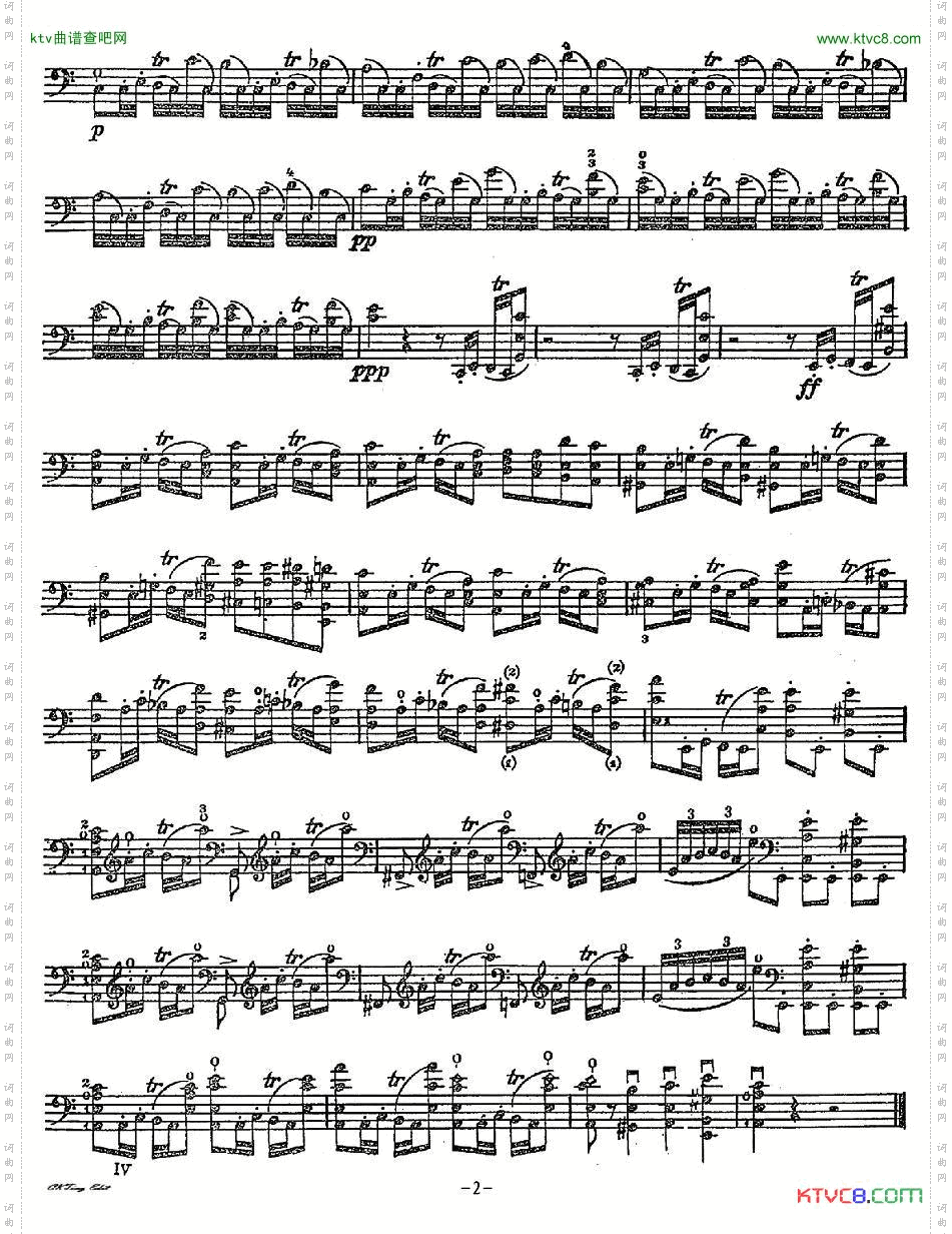 A.Piatti12CapriceOp.25皮阿蒂12首大提琴随想曲第八首
