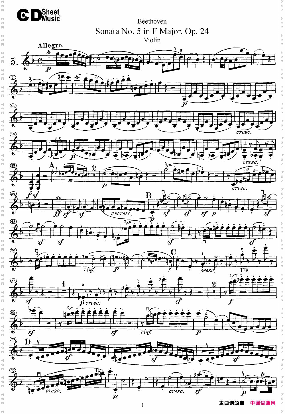 ViolinSonataNo.5inFMajorOp.24